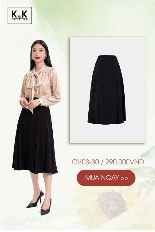 AN MỘC] Chân váy xoè dáng dài 1 cúc phong cách cổ điển | Shopee Việt Nam
