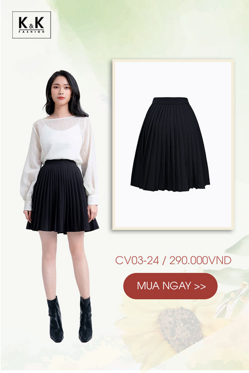 Chân váy xòe dài Hàn quốc (đen) - dài 70cm | Shopee Việt Nam
