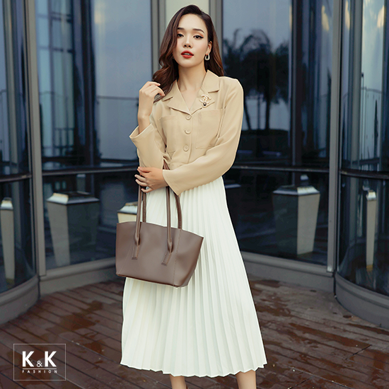 Áo khoác lửng phối 2 túi tay dài AK10-33