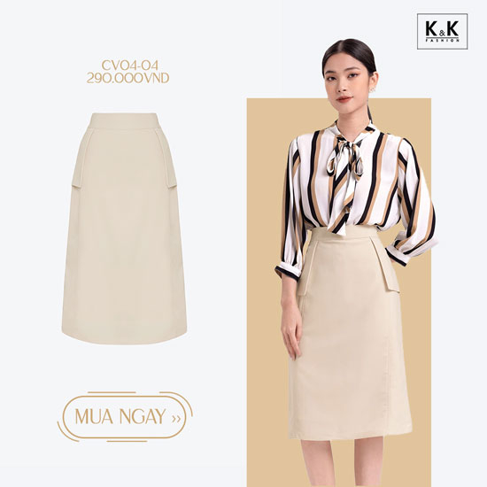 Chân váy midi dáng chữ A CV04-04