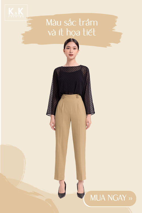 Quần tây công sở màu be QCS02-24