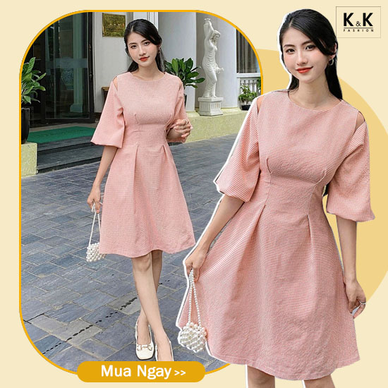 Đầm xòe liền thân tay lỡ HL20-10