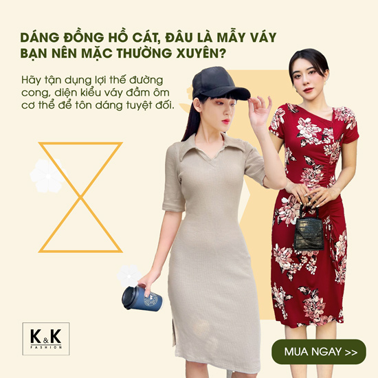 Đầm ôm body cho nàng dáng đồng hồ cát khoe dáng