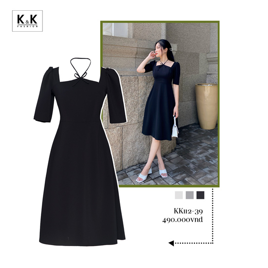 Tuyển chọn những mẫu váy đầm tay lửng đẹp của KK Fashion