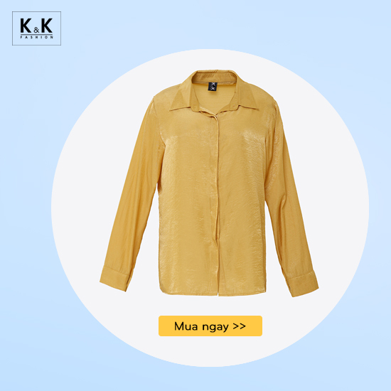 Áo sơ mi nữ màu vàng nổi bật ASM11-08
