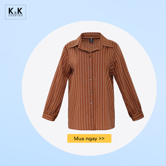 Áo sơ mi công sở nữ họa tiết kẻ sọc  ASM10-03