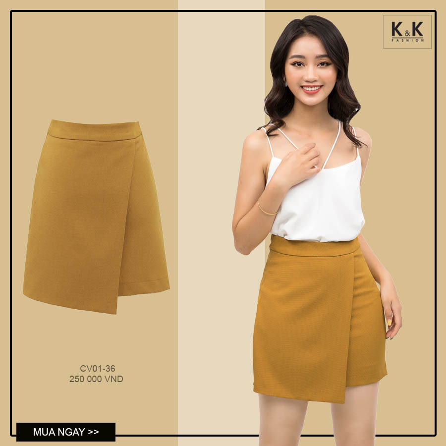 Chân váy chữ A vạt chéo CV01-36