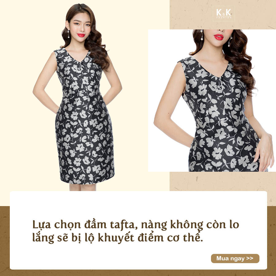 Đầm ôm họa tiết hoa HL08-01