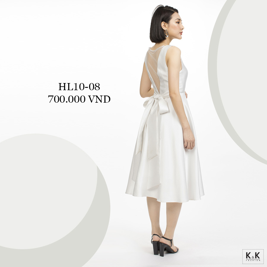 Đầm xòe dự tiệc phối lưới HL10-08