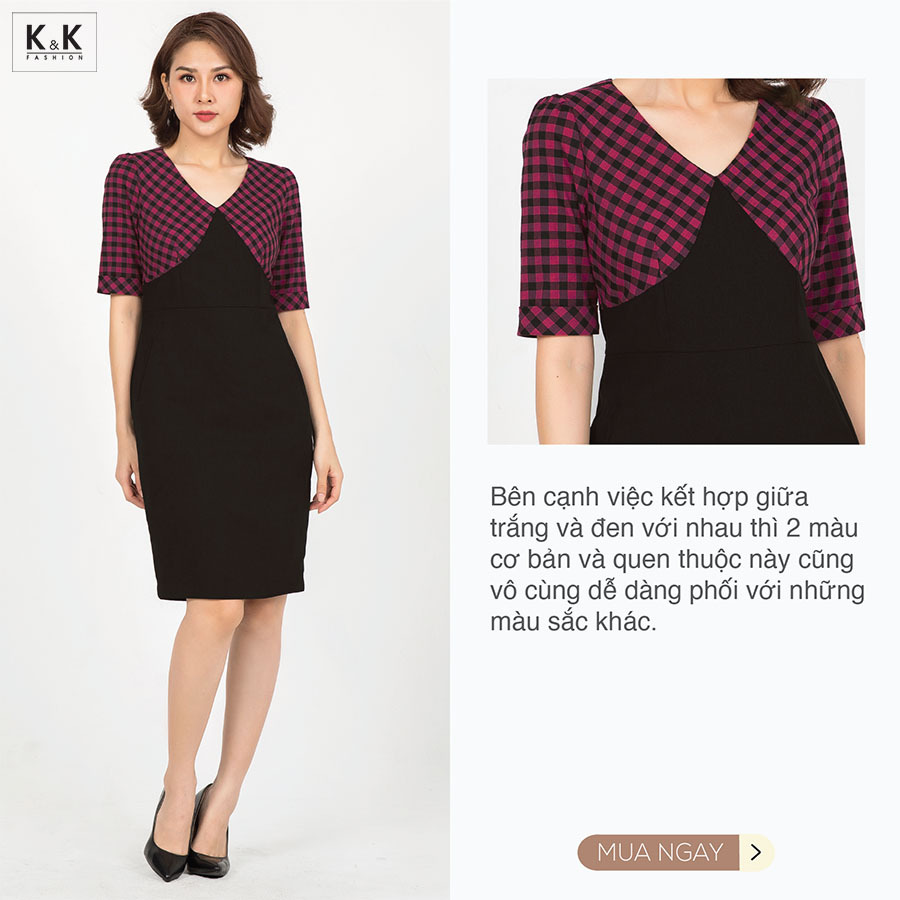 Đầm ôm body cổ tim KK89-18