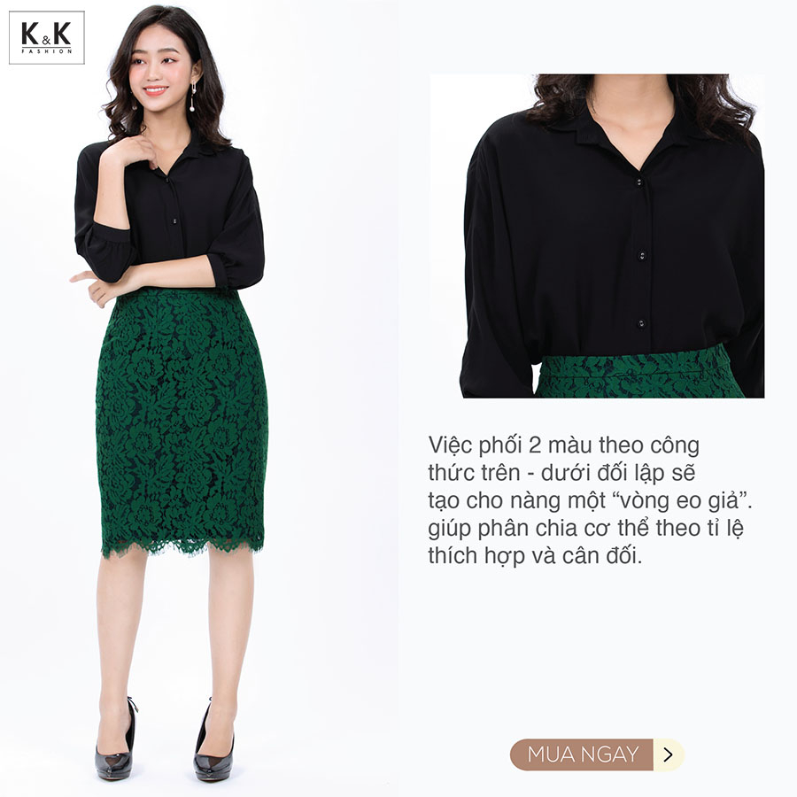 Chân váy bút chì ren cotton CV01-23