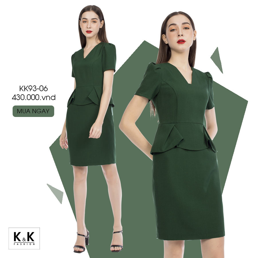 Đầm peplum cách điệu dáng chữ A KK93-06