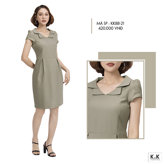 Đầm chữ A tay con KK88-21