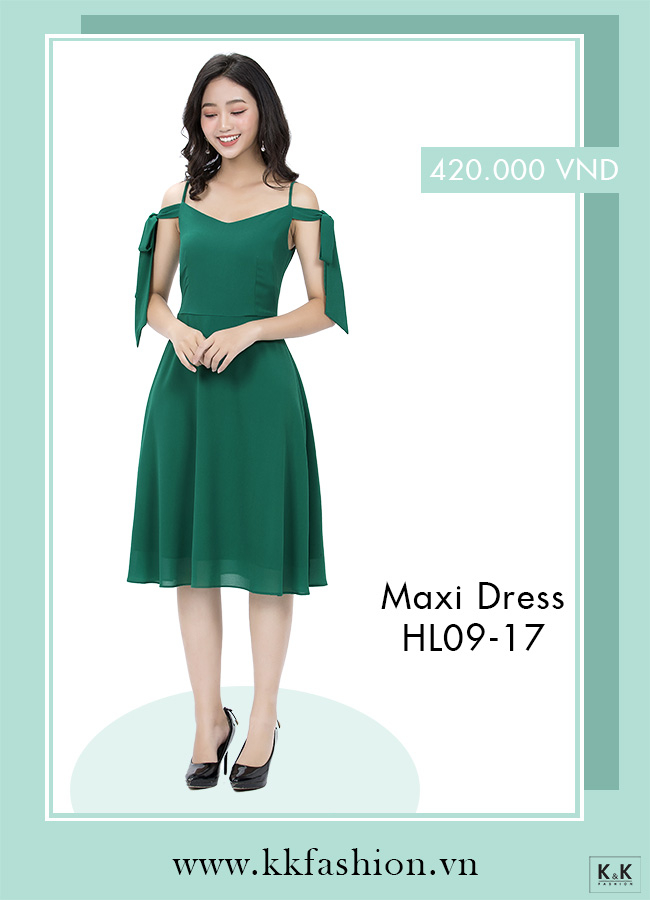 Đầm maxi rớt vai HL09-17