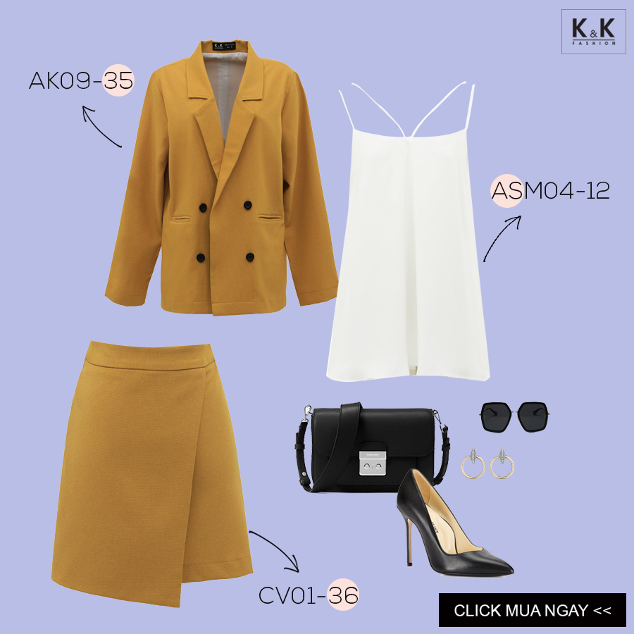 Áo khoác blazer phối nút AK09-35