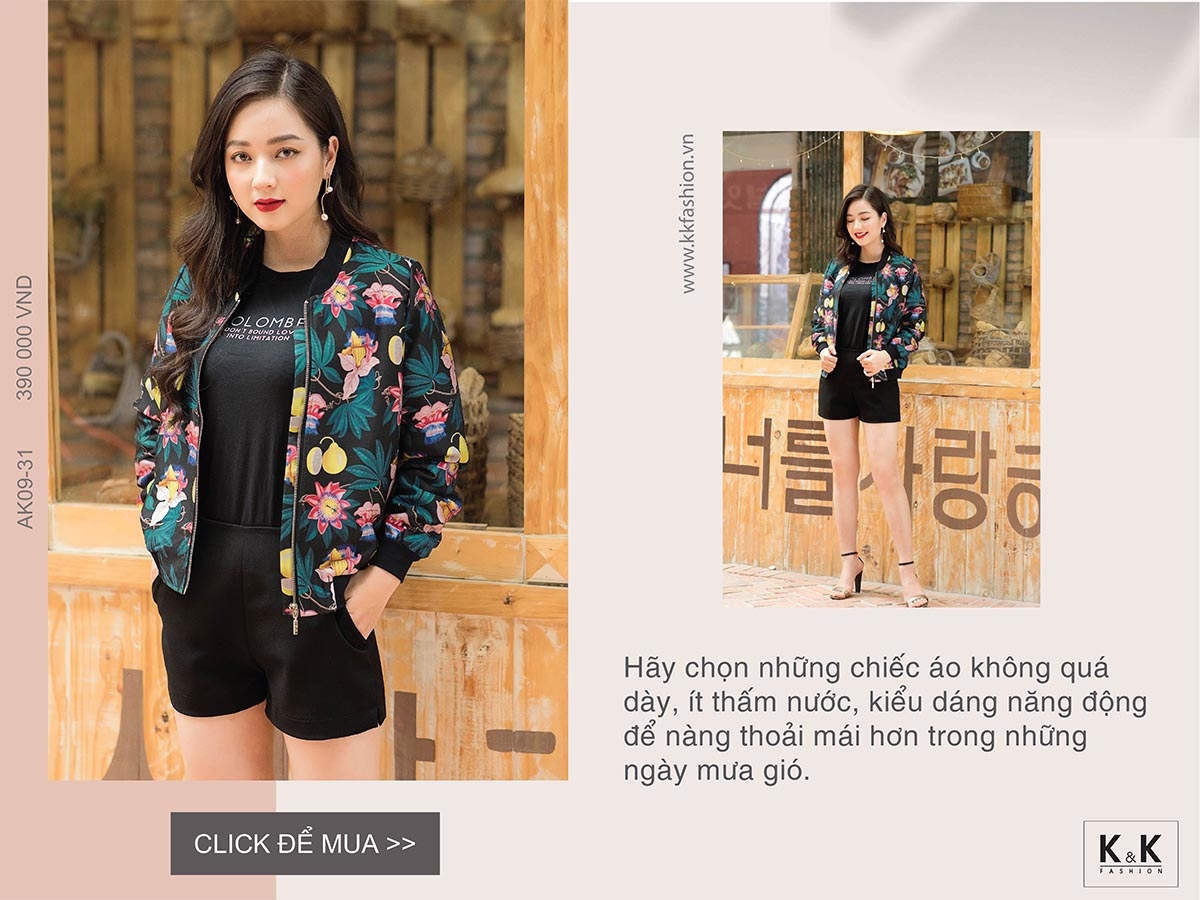 Áo khoác họa tiết hoa tafta AK09-31