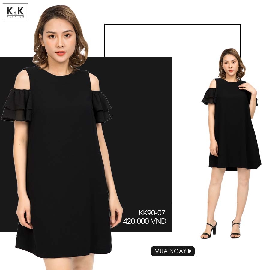 Đầm suông trễ vai KK90-07