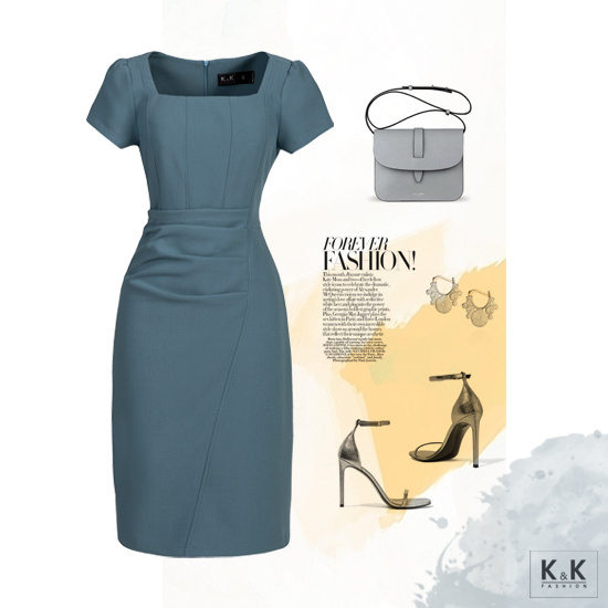 Đầm ôm body nhấn eo cổ vuông KK95-32