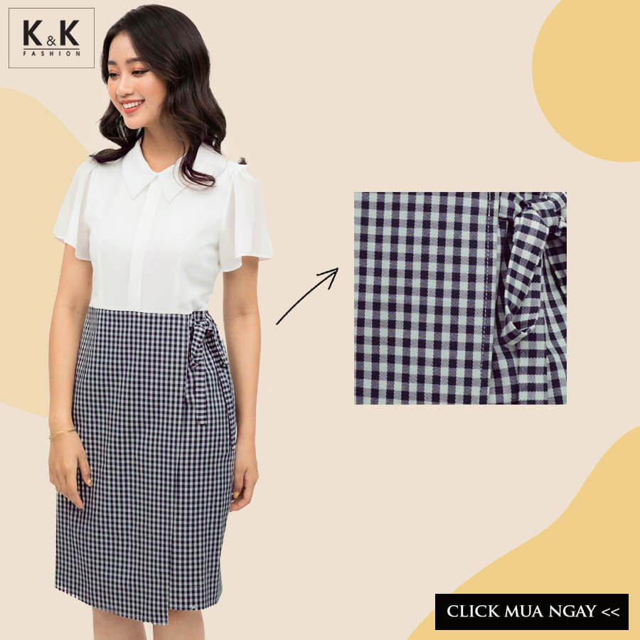 Đầm giả áo vạt đắp chéo KK91-29