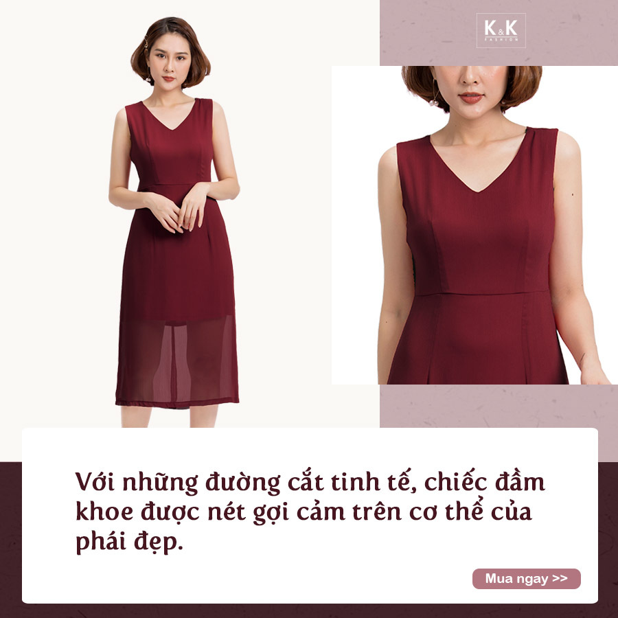Đầm maxi sát nách KK88-17