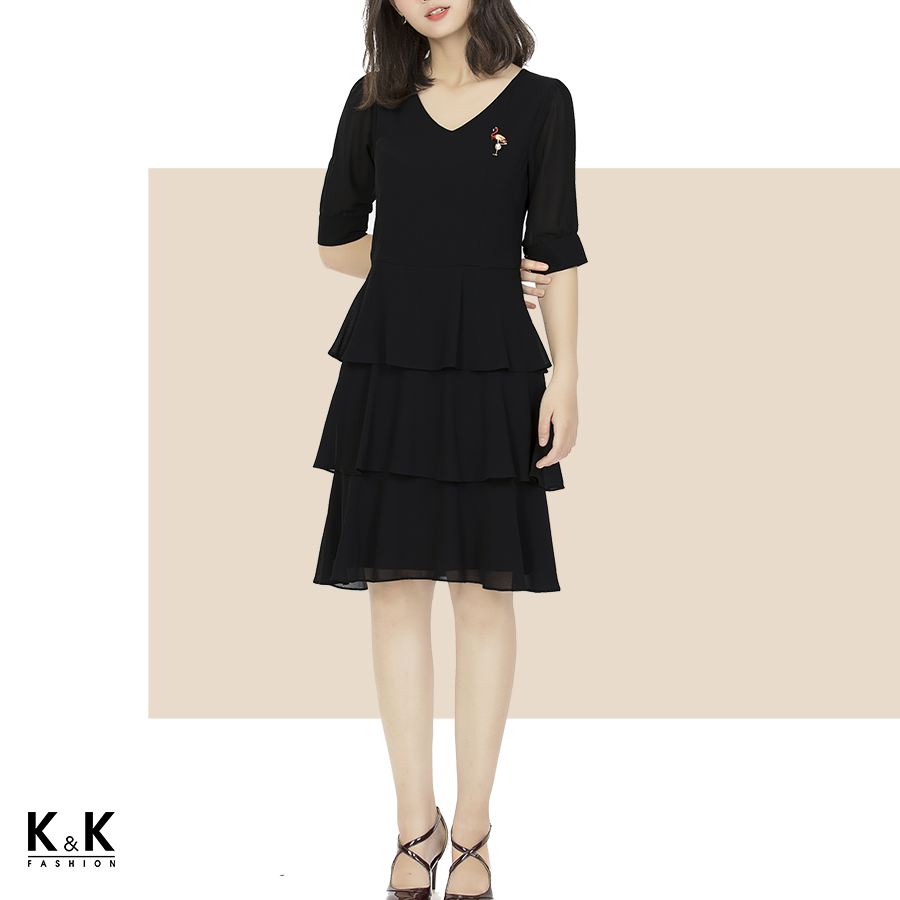 Đầm xòe xếp tầng KK76-39