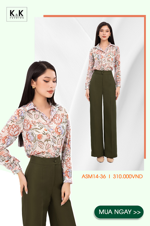 Áo sơ mi nữ họa tiết hoa nhiều màu ASM14-36