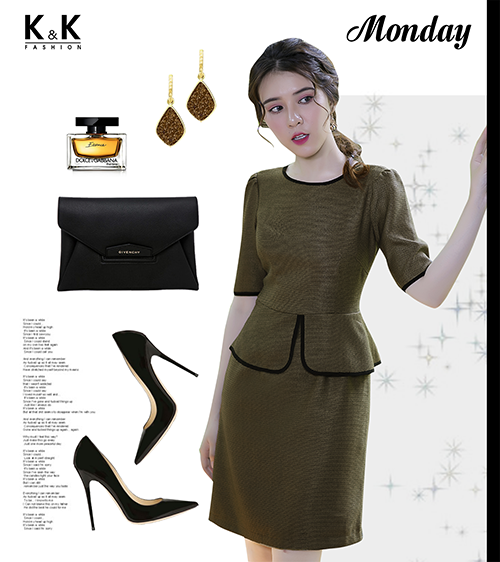 Đầm peplum caro nhí KK67-12