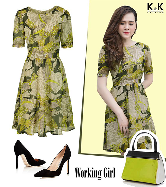 Váy xòe họa tiết KK67-48