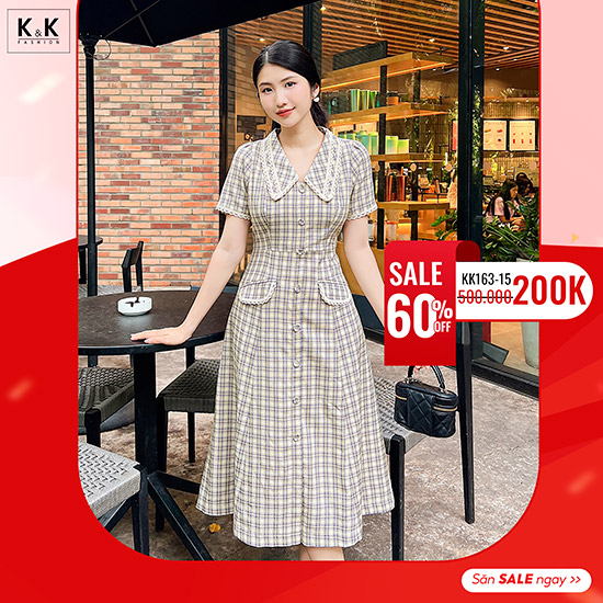 Đầm nữ dáng dài họa tiết