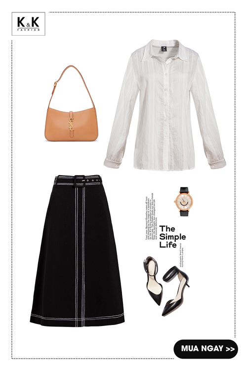 Áo sơ mi trắng công sở nữ tay dài ASM15-17