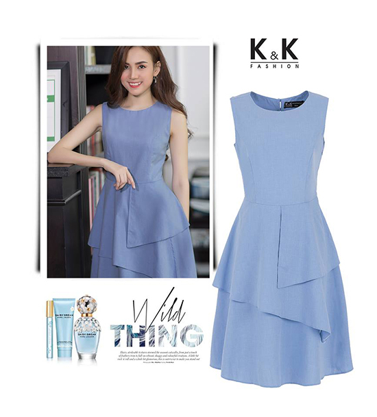 Váy xòe xếp tầng lạ mắt KK66-58