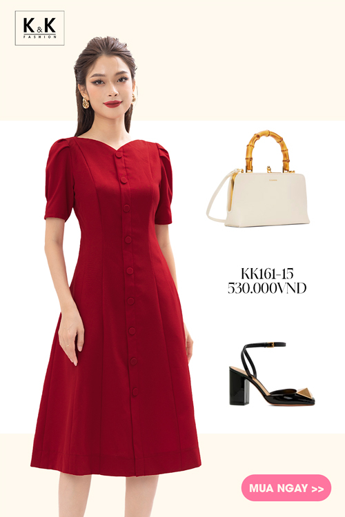 Đầm dạ hội đỏ, váy cưới, đầm đi tiệc thiết kế cổ chữ V sang trọng CVXT -  maxi.vn