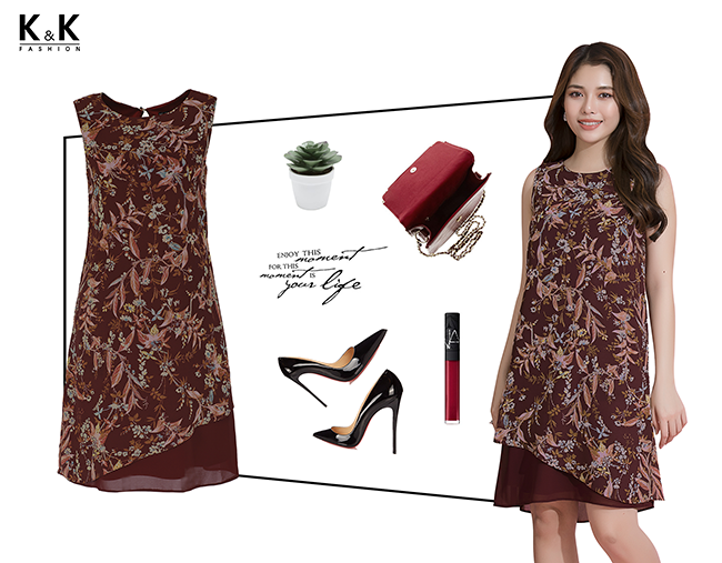 Mặc đẹp từ công sở tới dạo phố với váy suông KK73-29