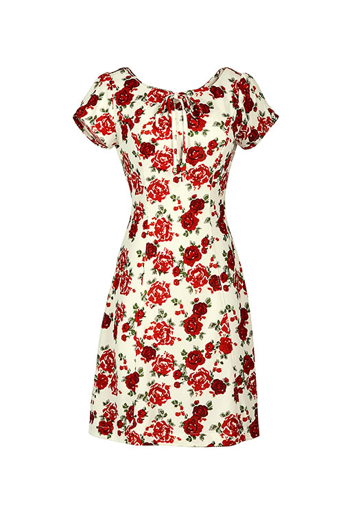 váy đầm suông hoa hồng 2