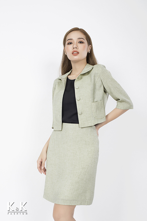 Set combo áo khoác và chân váy