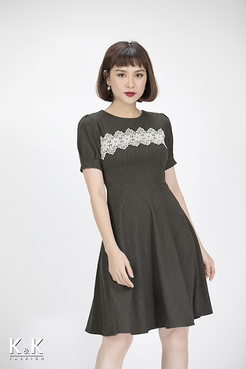 Đầm xòe công sở trẻ trung KK85-09
