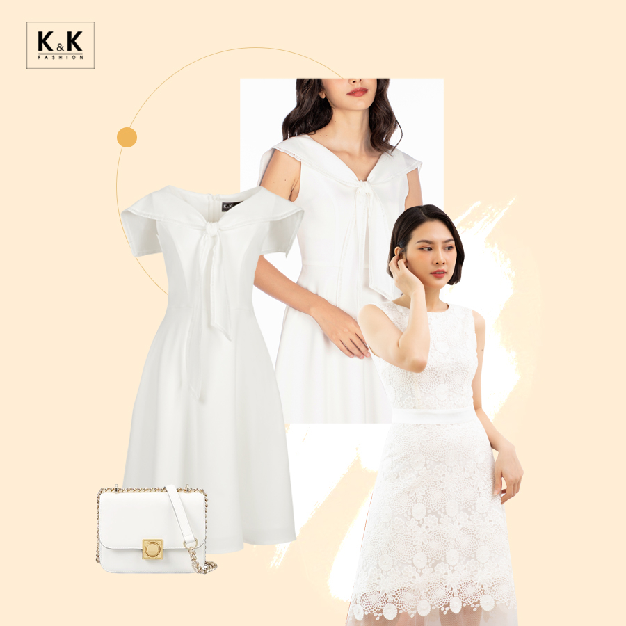 Trang phục màu trắng cho nàng mệnh kim