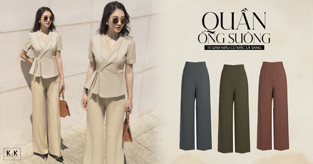 QUẦN ỐNG SUÔNG - 10 gam màu giúp chị em mặc đẹp bền bỉ