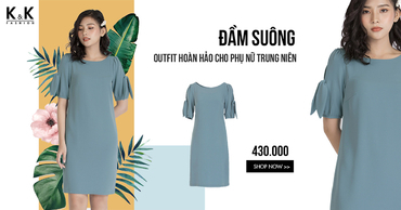 Đầm suông – Outfit hoàn hảo cho phụ nữ trung niên