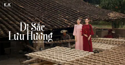 K&K Fashion cho ra mắt Bộ sưu tập Áo dài Tết 2026 “Di Sắc Lưu Hương”