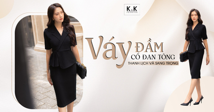 Váy đầm cổ đan tông thanh lịch và sang trọng cho phái nữ