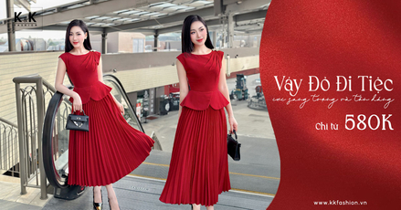 Váy đỏ đi tiệc cực sang trọng và tôn dáng giá chỉ từ 580k