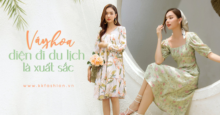 Váy hoa diện đi du lịch là xuất sắc, nhiều bộ không kén dáng nàng nào cũng “cân” dễ dàng