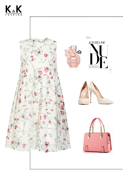 Váy babydoll sát nách cổ nhúng bèo KK85-08