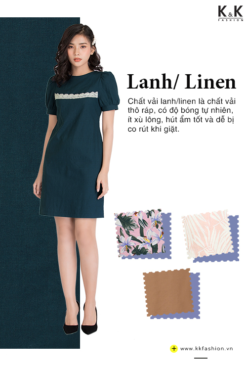 Đầm suông nhẹ phối ren KK86-40