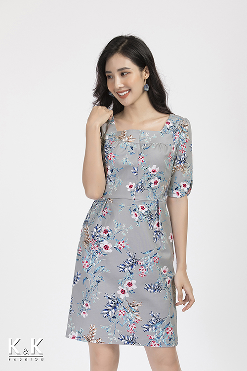 Đầm họa tiết hoa KK87-02