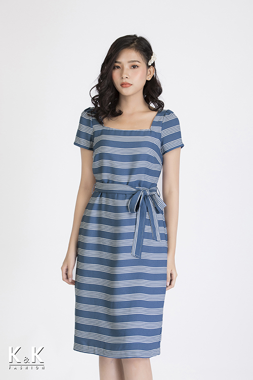 Đầm họa tiết sọc KK88-12